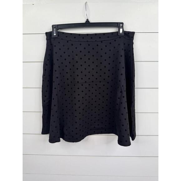Philosophy Skirt Womens Size 8 Black A-Line Textured Dot Print Classic Short - Picture 3 of 8